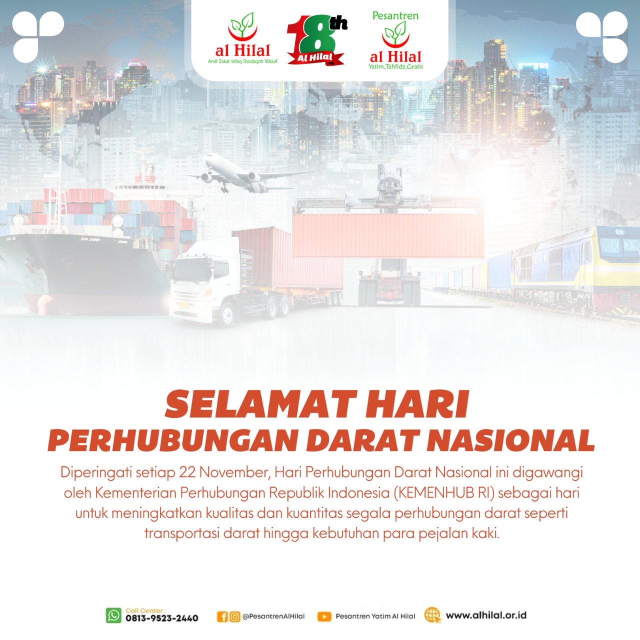  Selamat  Hari  Perhubungan  Darat Nasional  LAZ al Hilal 