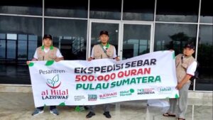 Tim Ekspedisi Sebar Wakaf Quran Sumatera Menuju Lampung Utara