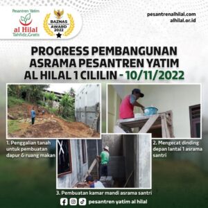 Progress Pembangunan Asrama Santri Al Hilal 1 Cililin