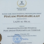 Laziswaf Pesantren Al Hilal Dapatkan Nominasi LAZ Kategori Nominal Pencapaian Pengumpulan Terbesar dalam BAZNAS Award 2022!
