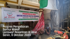 Terus Berjalan! Inilah Progress Pengeboran Sumur Wakaf LAZISWAF Pesantren Al Hilal di Masjid Jami Baittul Muminin, Babakan Ciparay, Bandung
