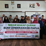 Tim Sebar Wakaf Quran Sorong Papua Tiba di Titik Kumpul Distrik Aimas