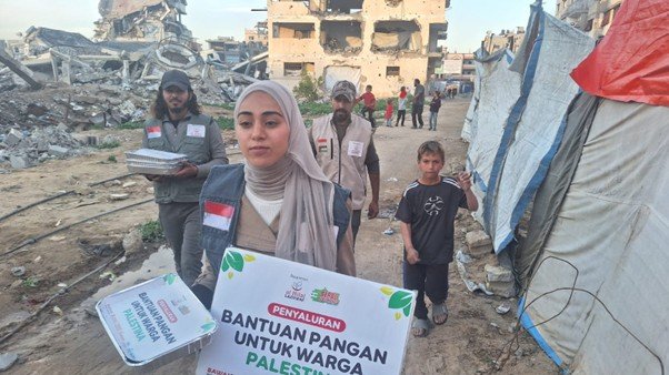 Seribu Paket Bantuan Pangan Berhasil Disalurkan untuk Temani Ramadhan Warga di Gaza Utara Palestina