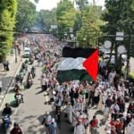 LAZISWAF Pesantren Al Hilal Ikut Aksi Bela Palestina di Bandung