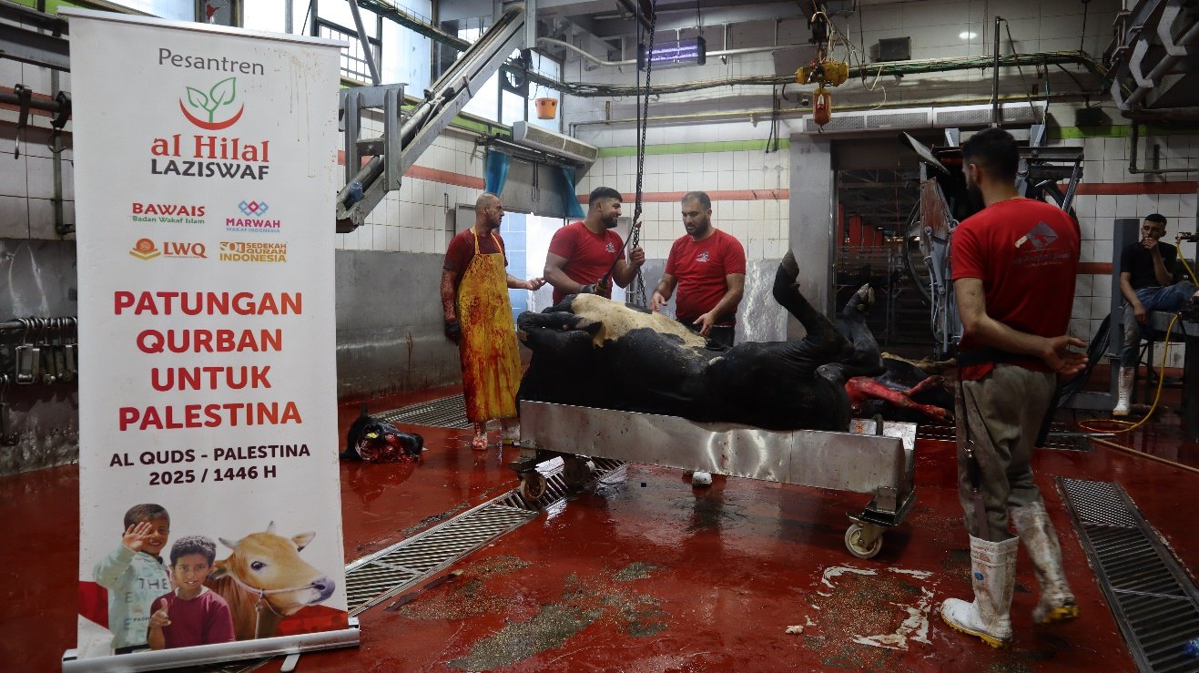 A group of people standing around a cow AI-generated content may be incorrect.