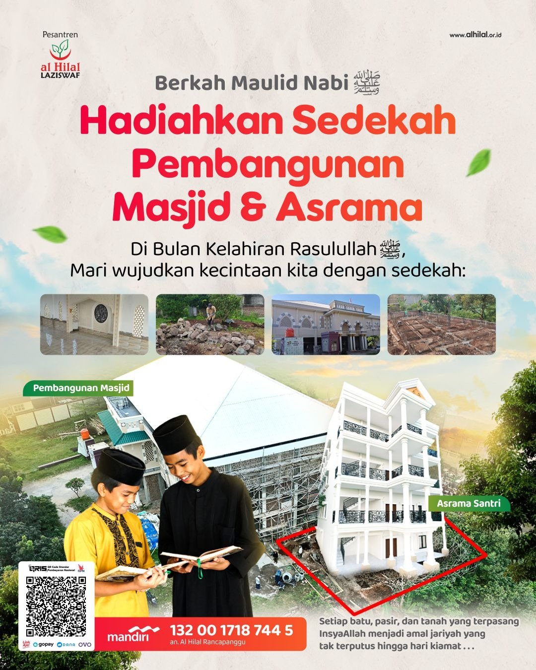 Lembaga Zakat Bandung Membangun Masjid dan Asrama Al Hilal