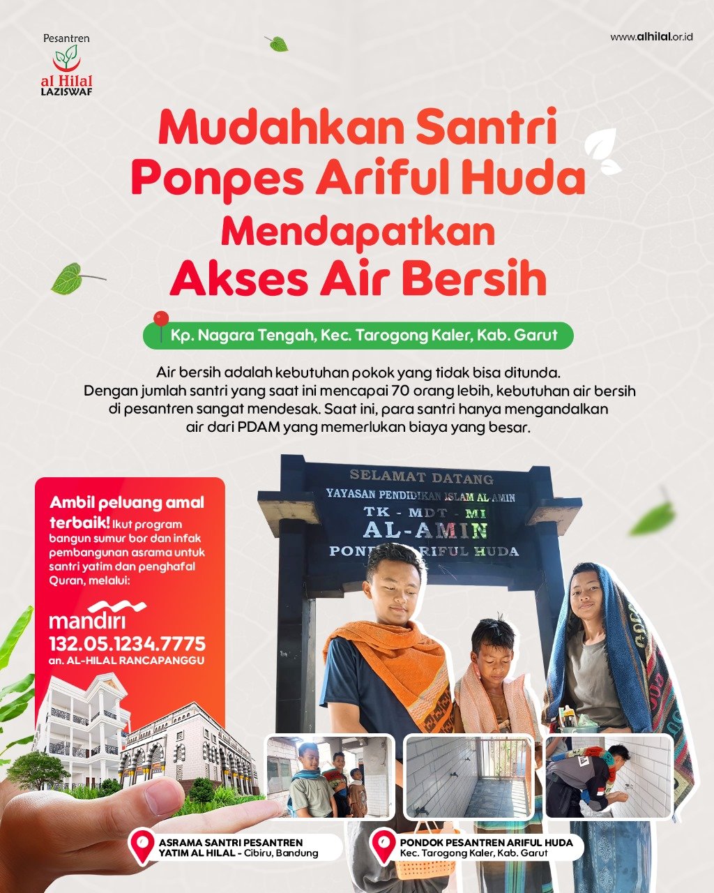 Lembaga Zakat Jawa Barat Memudahkan Air Bersih untuk Santri
