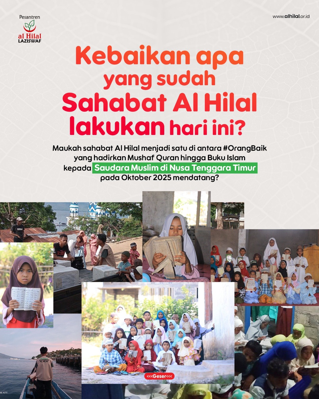 LAZ Al Hilal hadir untuk Saudara Muslim di Nusa Tenggara Timur