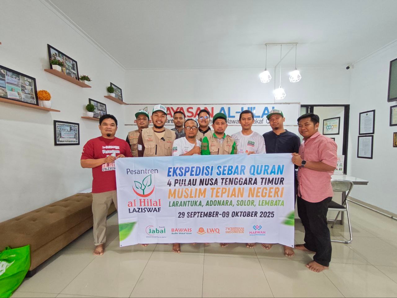 A group of people holding a banner AI-generated content may be incorrect.