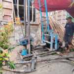 Pengeboran Pertama Sumur Bor di Pondok Pesantren Al Quroisyin, Cililin