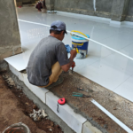 Pemasangan Granit Untuk Lantai 1, Update Pembangunan Masjid Pesantren Al Hilal Cibiru per Rabu, 11 Februari 2026