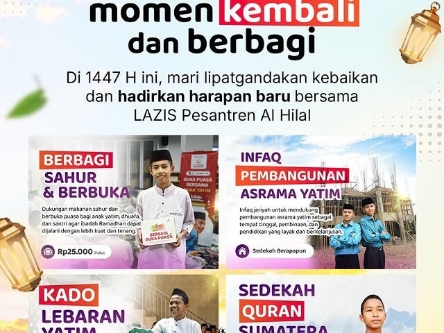 Ramadhan Momen Kembali dan Berbagi | 4 Program Strategis