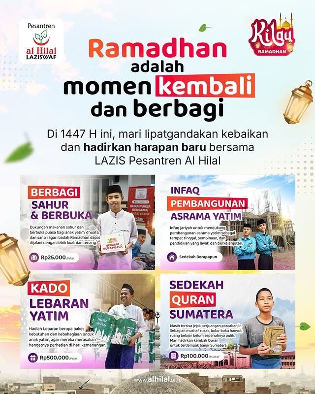 Ramadhan Momen Kembali dan Berbagi | 4 Program Strategis