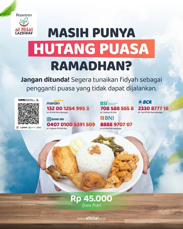 Fidyah Puasa Ramadhan 2026: Panduan Lengkap Syarat, Besaran, dan Cara Bayar
