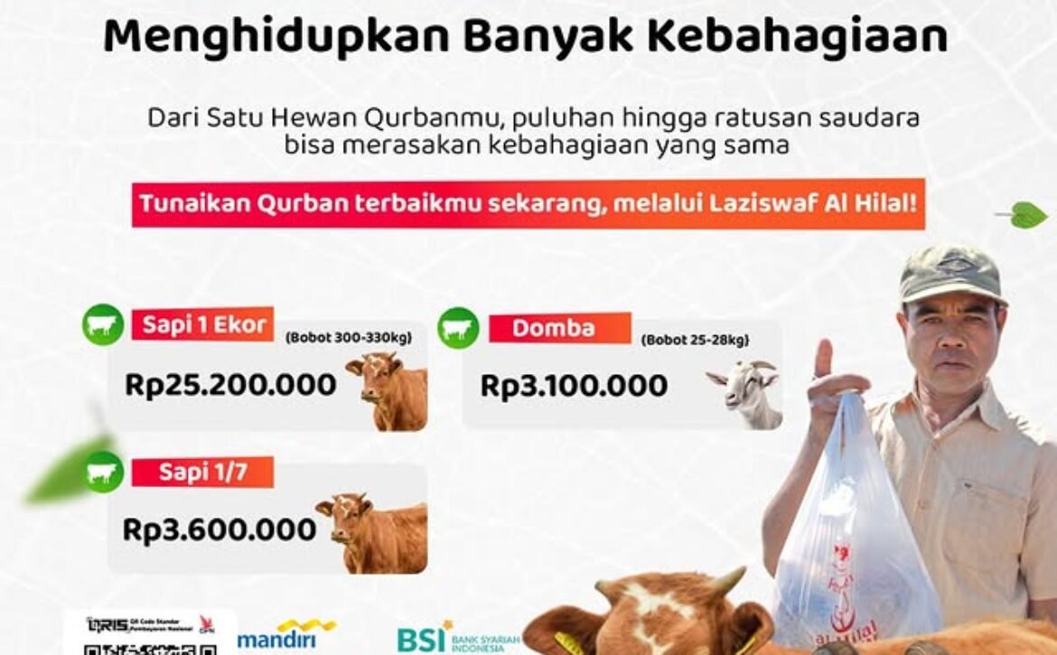 Kurban 2026: Satu Niat Baikmu, Menghidupkan Banyak Kebahagiaan bersama LAZISWAF Al-Hilal