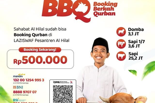 Kurban 2026: Checkout BBQ (Booking Berkah Qurban) di LAZISWAF Al-Hilal, Mulai Rp500.000!