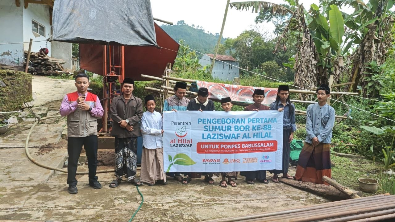 Alhamdulillah, Pengeboran Perdana Sumur Bor di Pondok Pesantren Babussalam oleh Laziswaf Al Hilal di Gunung Halu Mulai Dilaksanakan