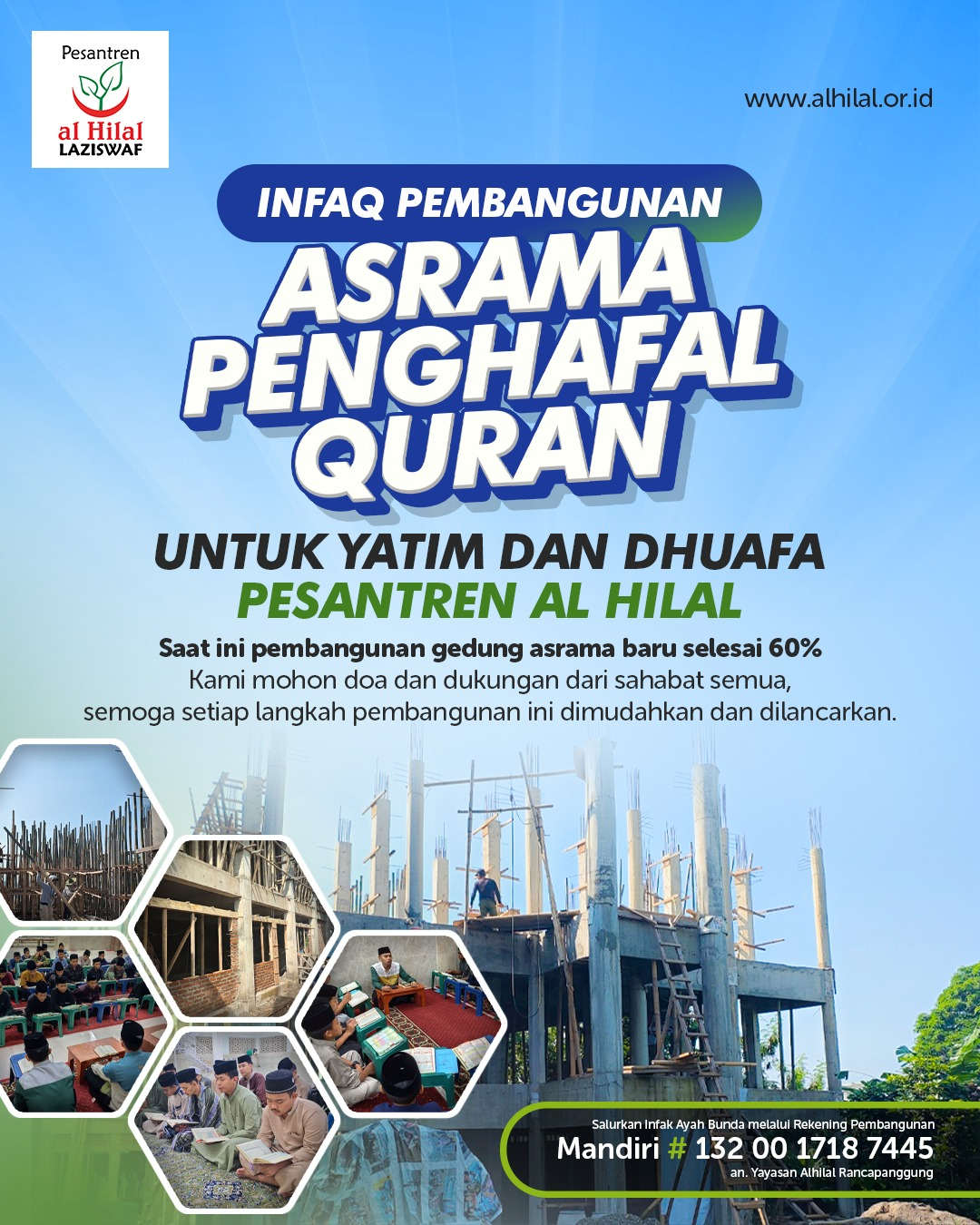 Mari Tuntaskan, Asrama Penghafal Quran Masih Dinantikan oleh Santri Yatim dan Dhuafa!