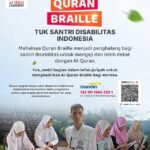 Sedekah Quran Braille Tuk Santri Disabilitas Indonesia di Lembaga Amil Zakat Bandung Al Hilal