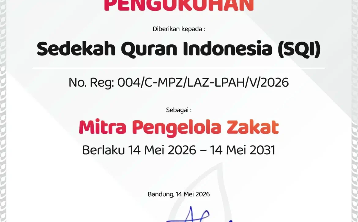 Buka Lebih Banyak Pintu Jariyah, LAZISWAF Pesantren Al Hilal Gandeng Sedekah Quran Indonesia (SQI) sebagai Mitra Pengelola Zakat