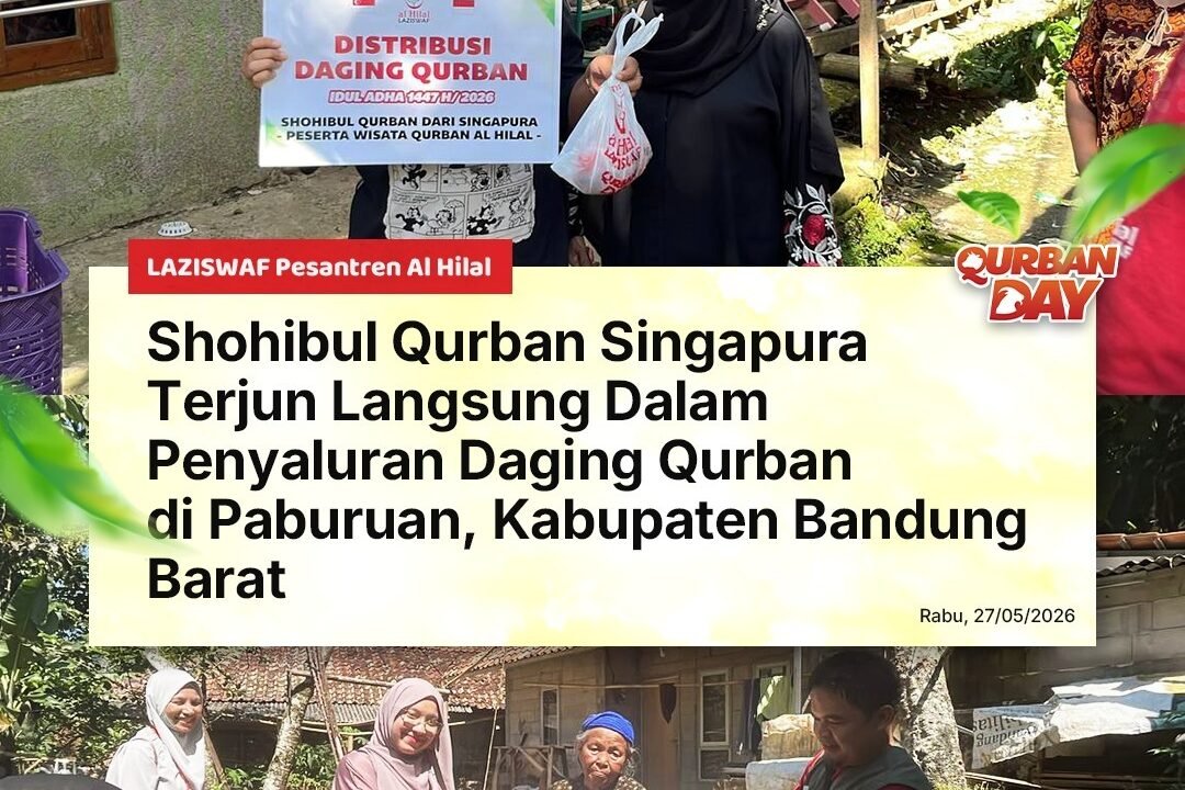 Shohibul Qurban Singapura Terjun Langsung dalam Penyaluran Daging Qurban di Paburuan, Kabupaten Bandung Barat