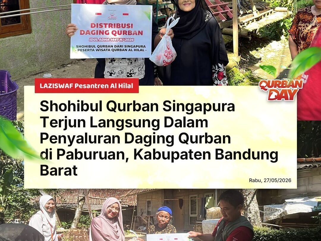 Shohibul Qurban Singapura Terjun Langsung dalam Penyaluran Daging Qurban di Paburuan, Kabupaten Bandung Barat