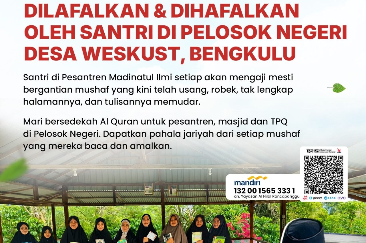 Mushaf Al Quran untuk Santri di Pelosok Negeri Desa Weskust, Bengkulu