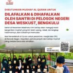 Mushaf Al Quran untuk Santri di Pelosok Negeri Desa Weskust, Bengkulu