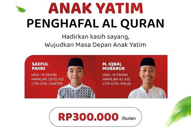 Lembaga Amil Zakat Terpercaya: Program Orang Tua Asuh Anak Yatim Penghafal Al Quran