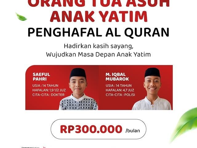 Lembaga Amil Zakat Terpercaya: Program Orang Tua Asuh Anak Yatim Penghafal Al Quran