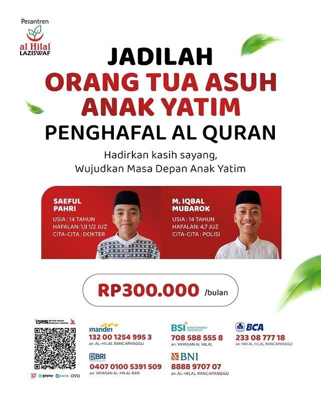 Lembaga Amil Zakat Terpercaya: Program Orang Tua Asuh Anak Yatim Penghafal Al Quran