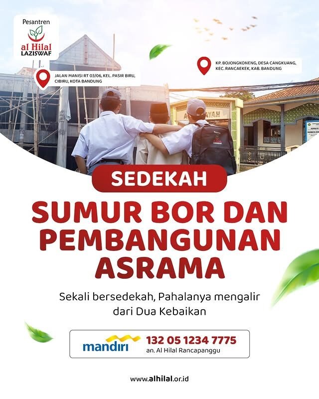 Lembaga Amil Zakat Bandung: Informasi Program Sedekah Sumur Bor dan Pembangunan Asrama Santri Yatim