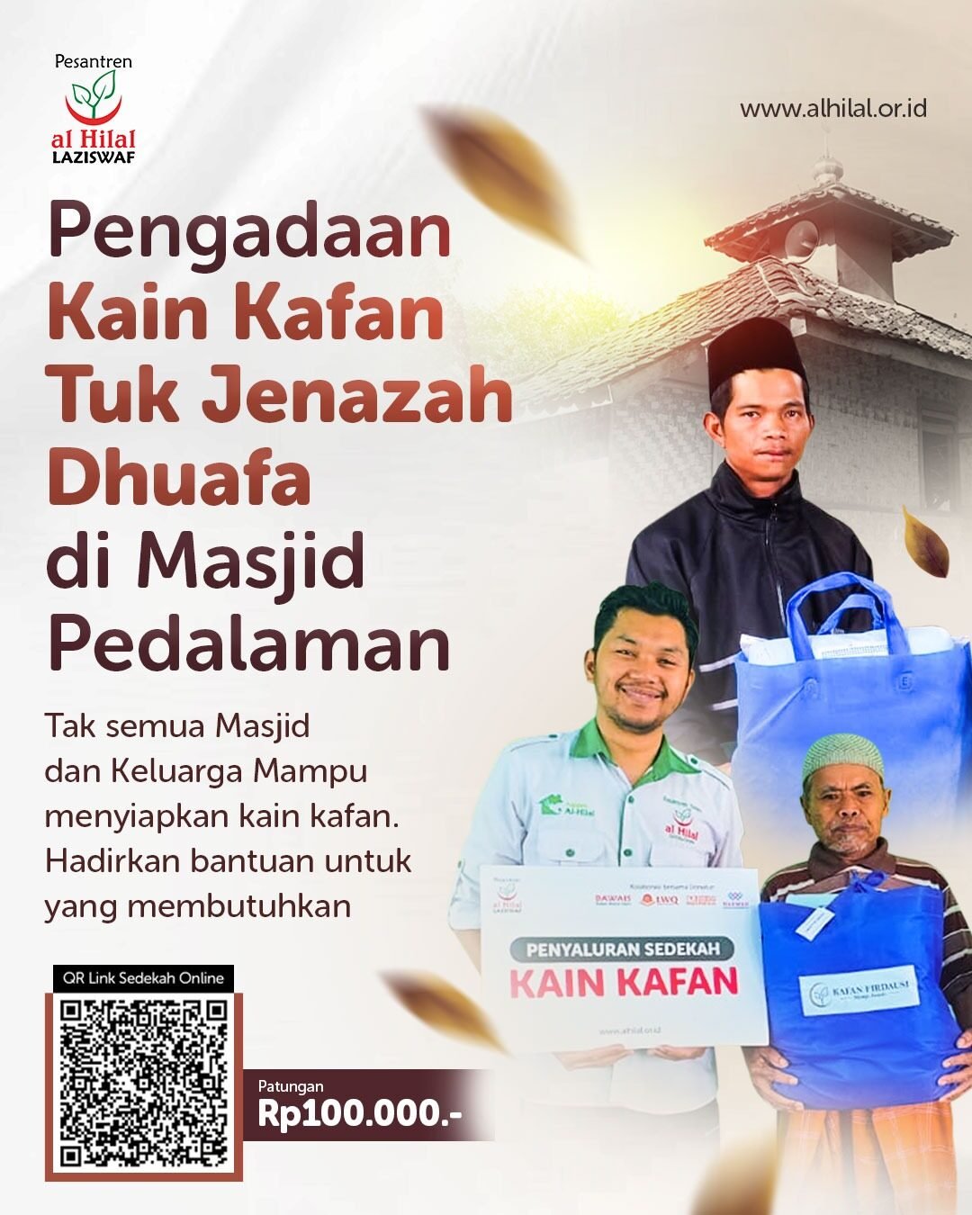 Lembaga Amil Zakat Bandung Salurkan Kain Kafan untuk Jenazah Dhuafa
