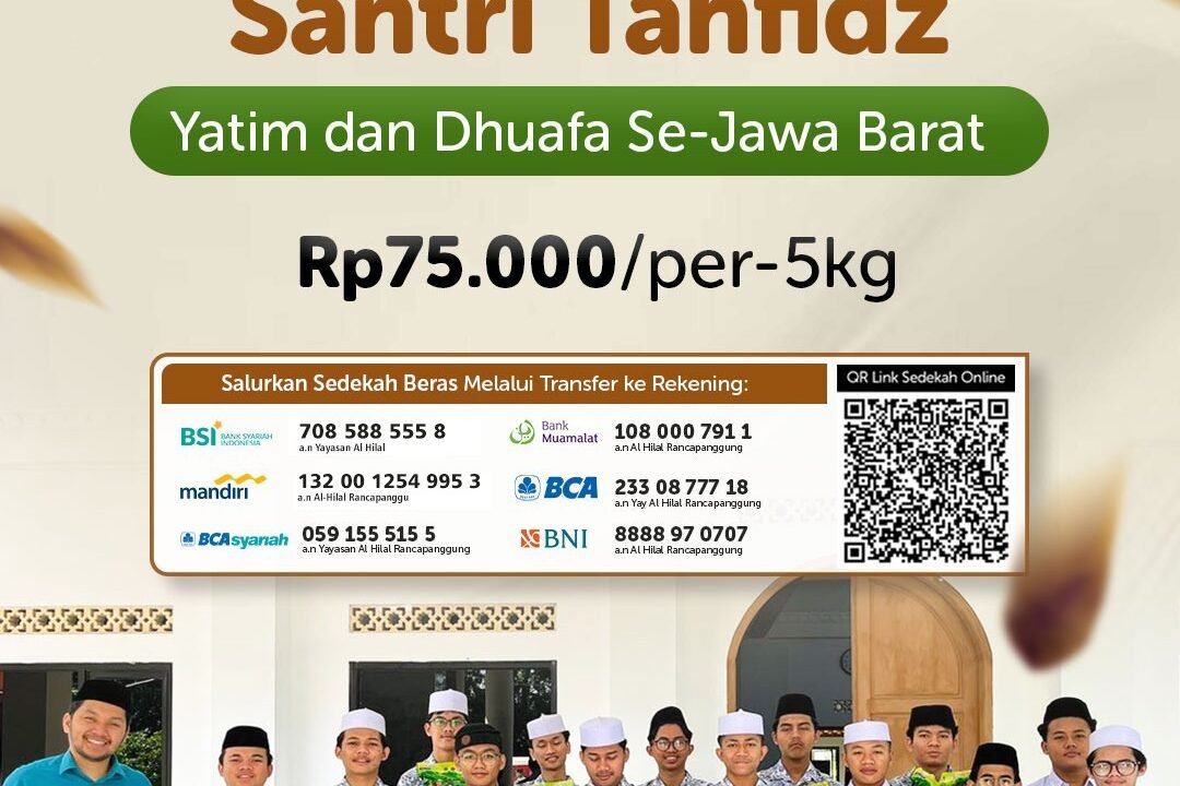 Lembaga Amil Zakat Provinsi Sedekah Beras Santri Tahfidz Mulai 75k Per 5kg