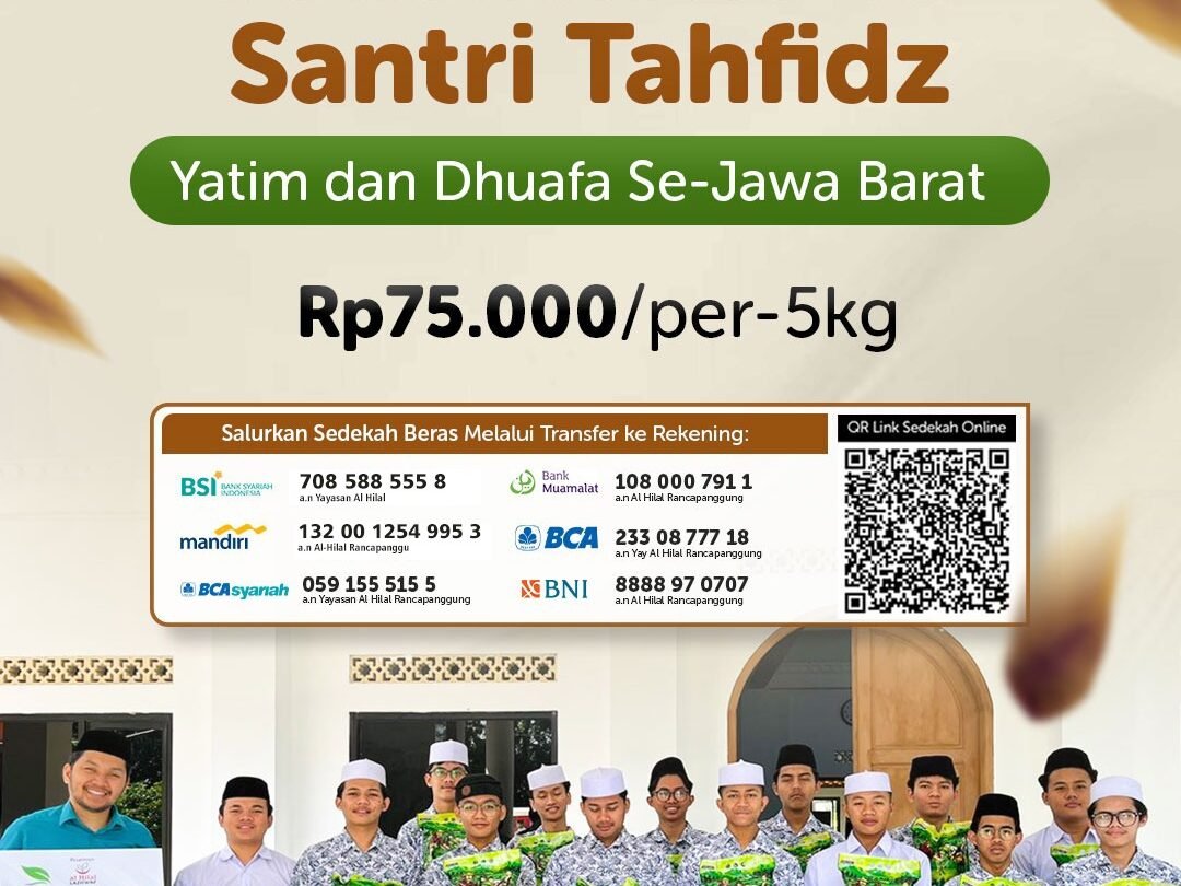 Lembaga Amil Zakat Provinsi Sedekah Beras Santri Tahfidz Mulai 75k Per 5kg