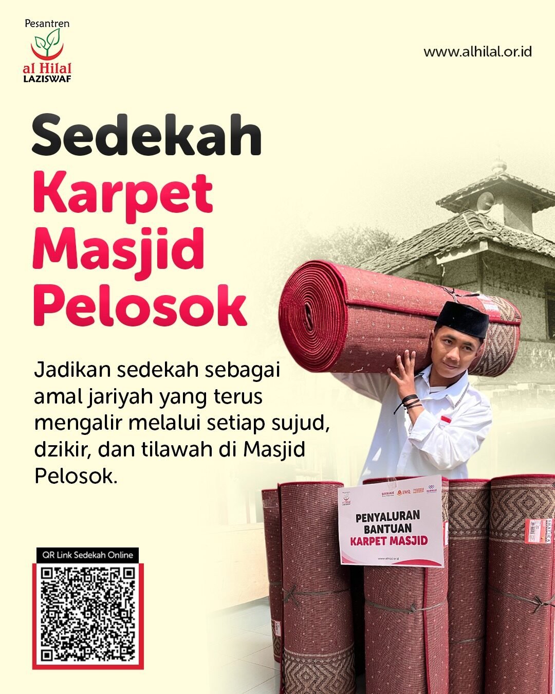Lembaga Amil Zakat Bandung: Sedekah Karpet Masjid Pelosok Al Hilal
