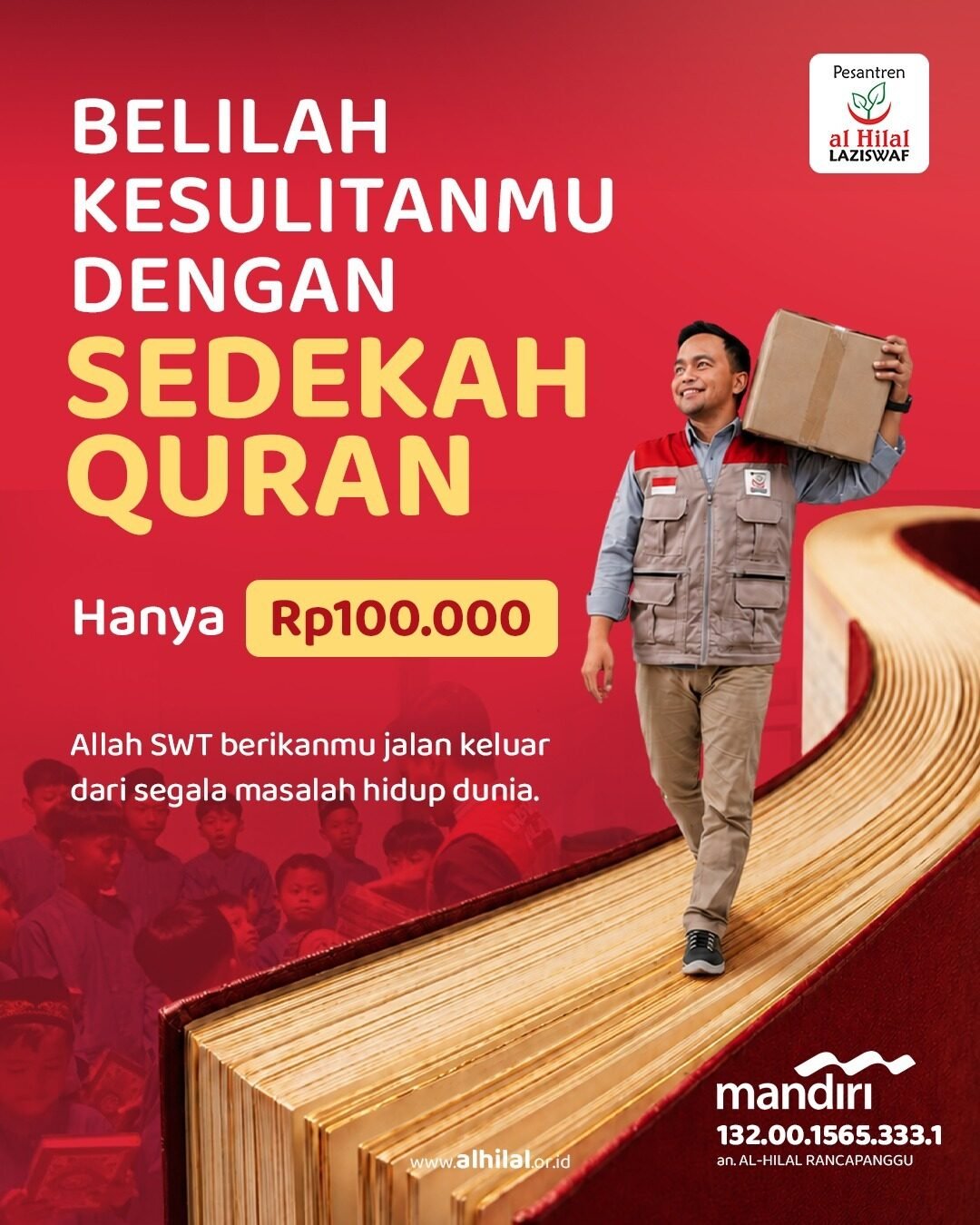 Lembaga Amil Zakat Infak Sedekah Al-Qur'an Mulai Rp100.000 untuk Pelosok Negeri