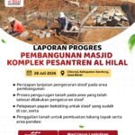 Laporan Progres Pembangunan Masjid Komplek Pesantren Al Hilal, Wakaf Jariyah yang Terus Bergerak