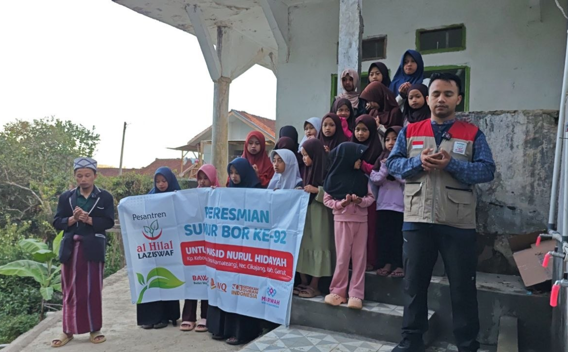 Alhamdulillah, Sumur Bor ke-92 LAZISWAF Pesantren Al Hilal Diresmikan untuk Masjid Nurul Hidayah di Cikajang Garut