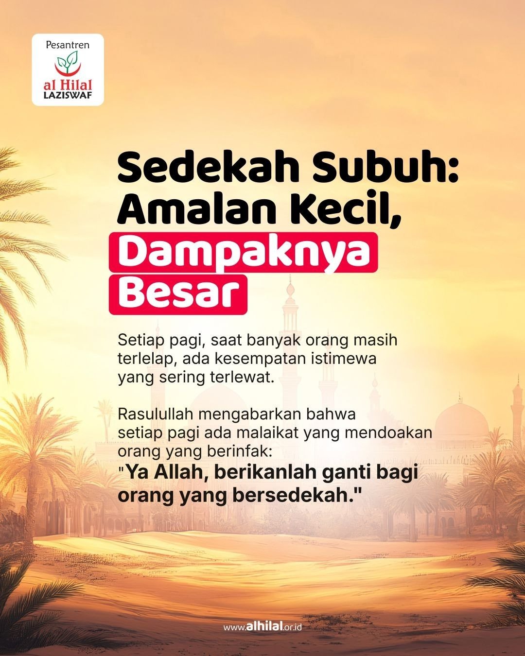 Sedekah Subuh Amalan Kecil tapi Dampaknya Besar Kok Bisa? Begini Penjelasannya!