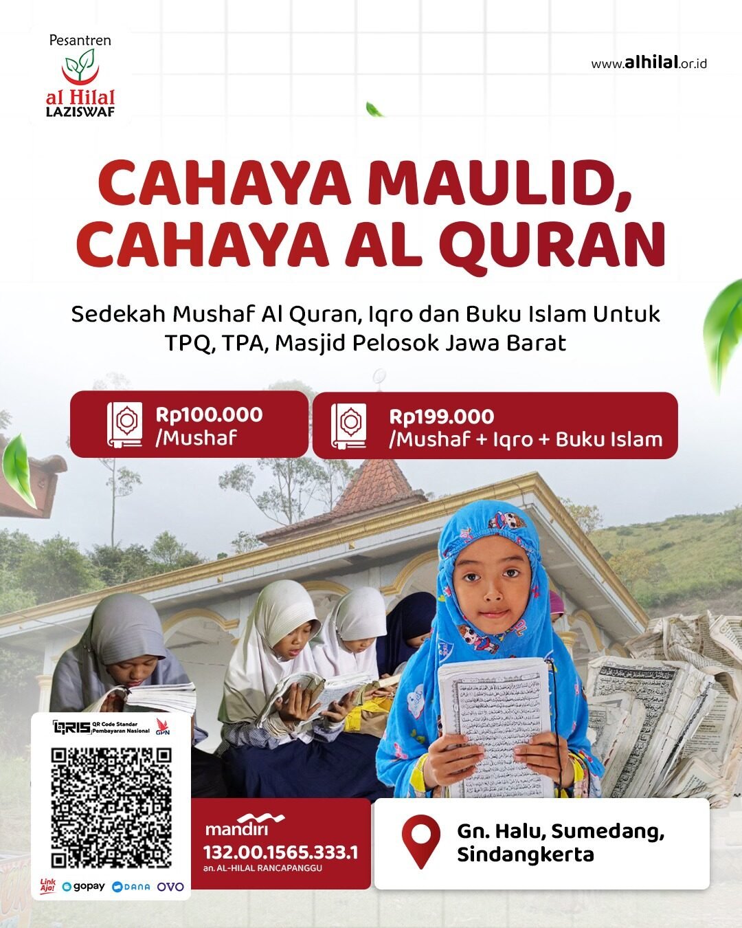Sedekah Mushaf Al Quran untuk TPQ Pelosok Jawa Barat