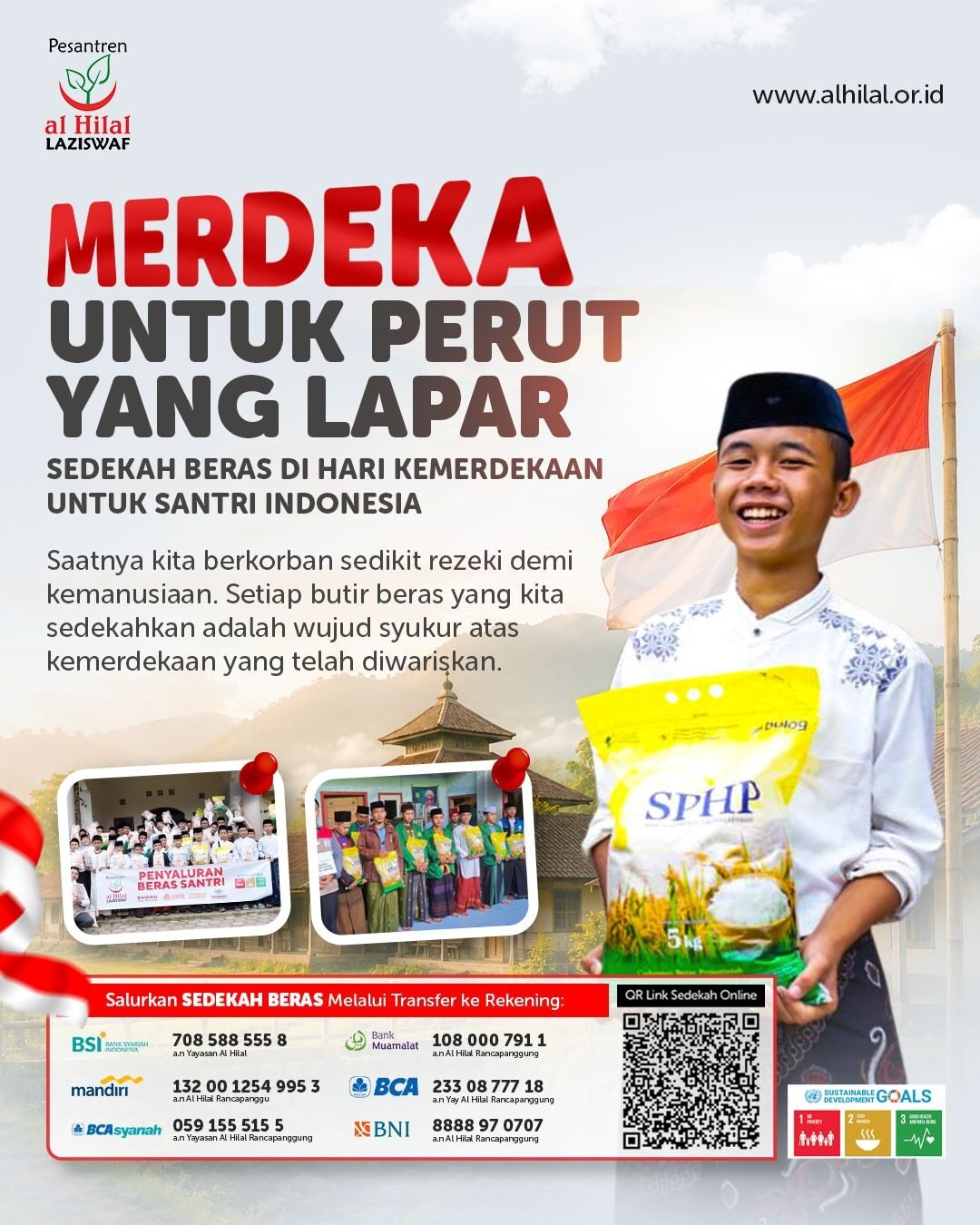 Sedekah Beras Santri di Hari Kemerdekaan, Wujud Syukur untuk Sesama