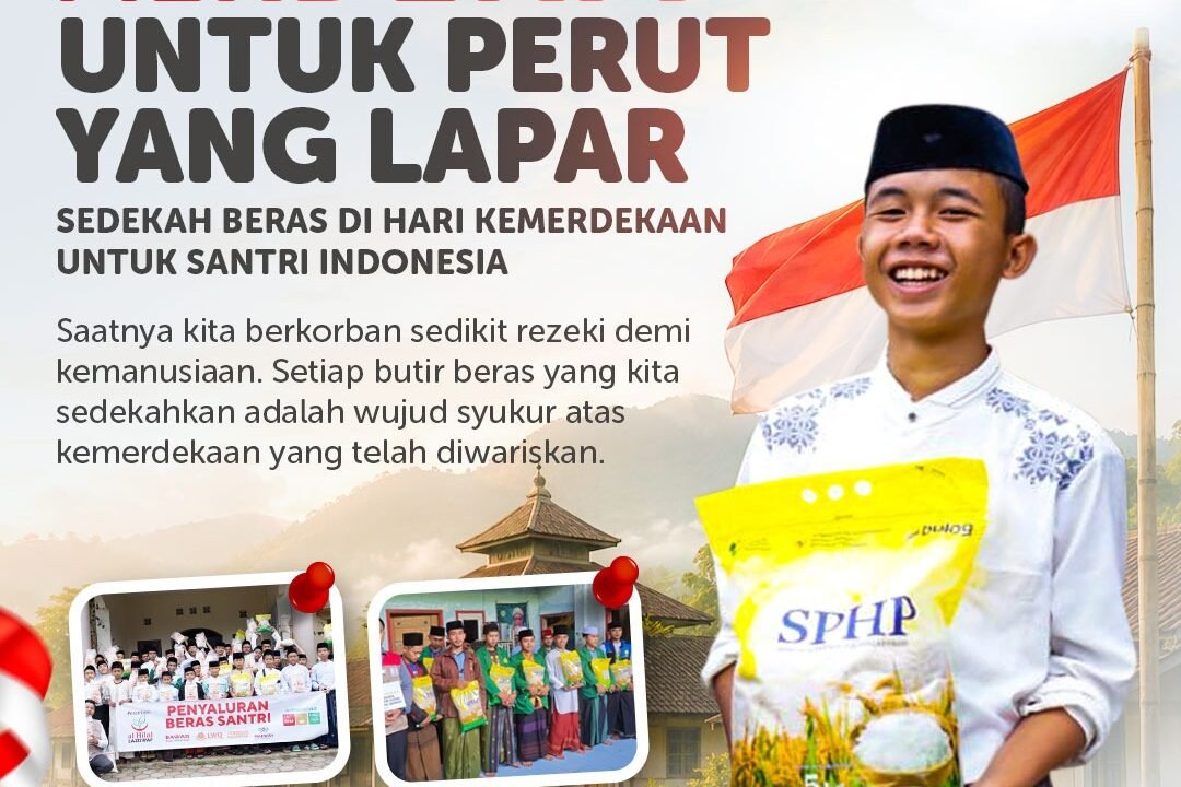 Sedekah Beras Santri di Hari Kemerdekaan, Wujud Syukur untuk Sesama