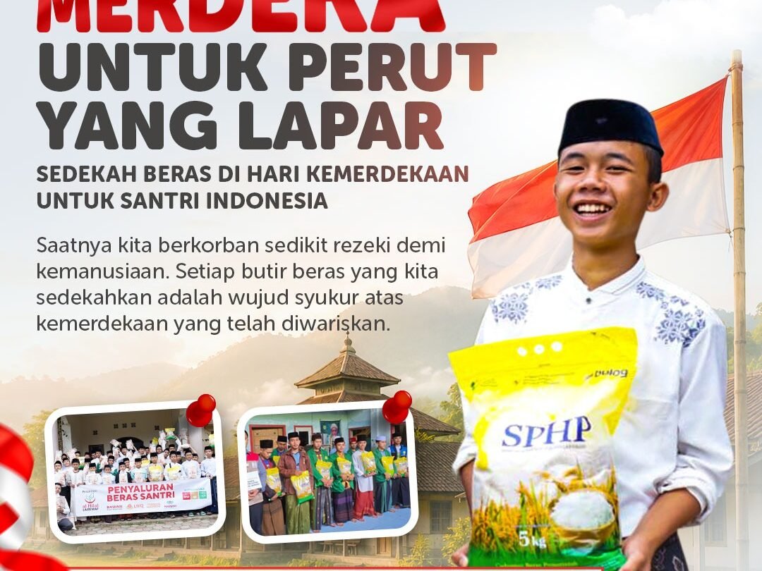 Sedekah Beras Santri di Hari Kemerdekaan, Wujud Syukur untuk Sesama