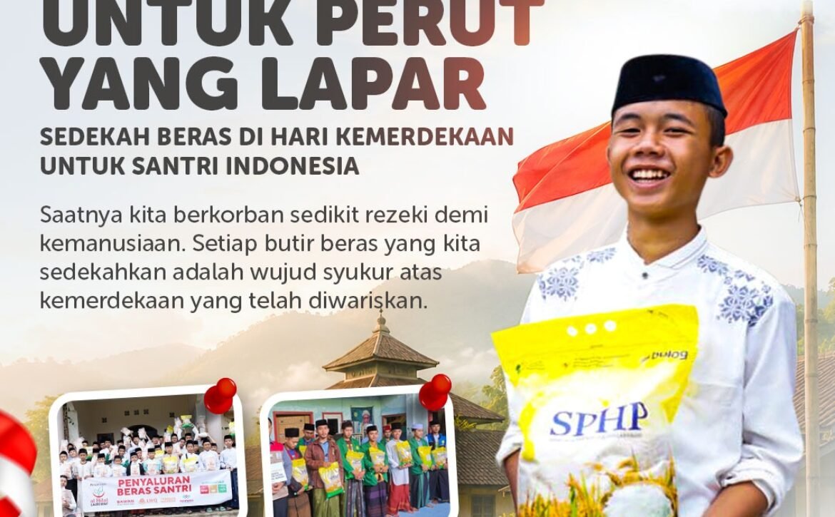 Sedekah Beras Santri di Hari Kemerdekaan, Wujud Syukur untuk Sesama