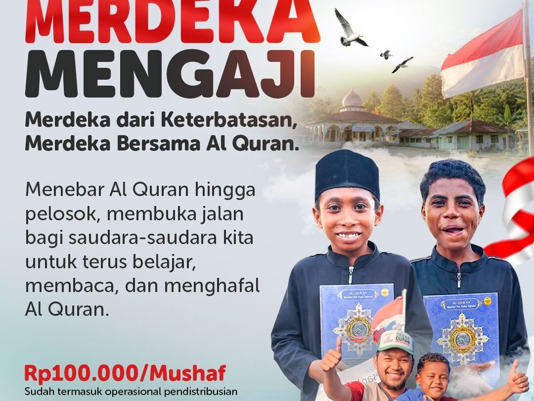 Sedekah Al Quran untuk Pelosok Negeri, Mulai Rp100.000 per Mushaf
