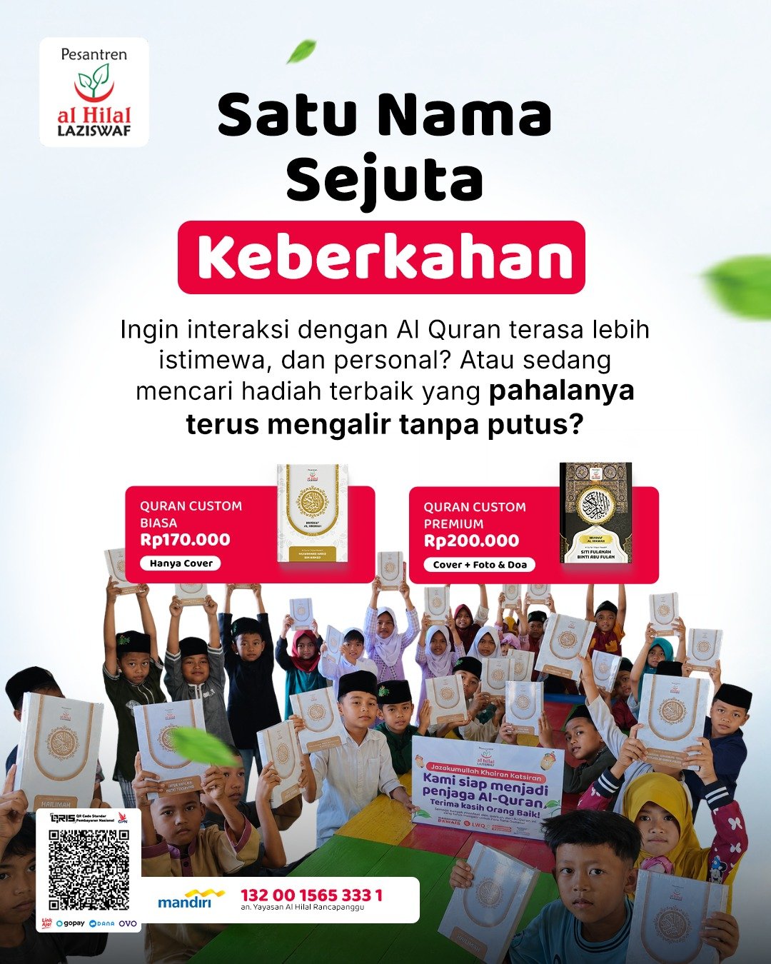 Wakaf Quran Custom Nama di Laziswaf Al Hilal, Pahala Jariyah Tanpa Putus