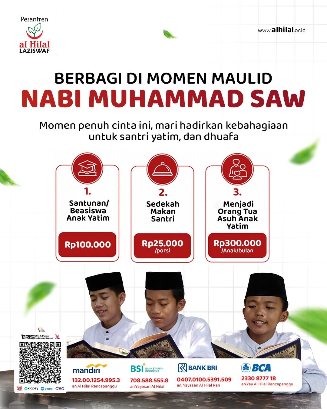 Berbagi di Momen Maulid Nabi Muhammad SAW: Sedekah untuk Santri Yatim