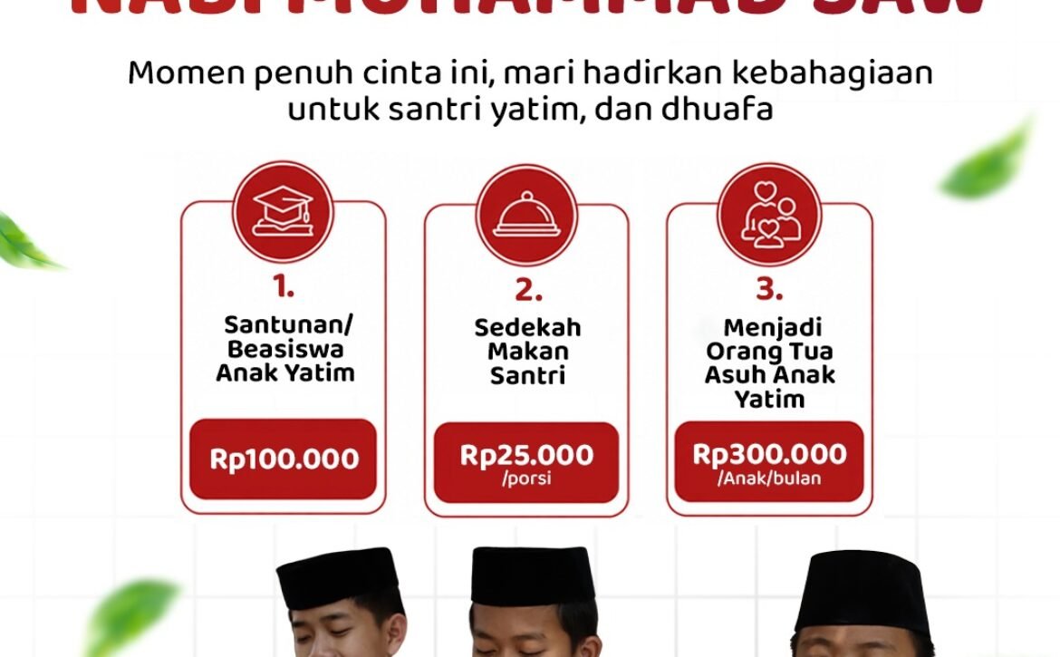 Berbagi di Momen Maulid Nabi Muhammad SAW: Sedekah untuk Santri Yatim