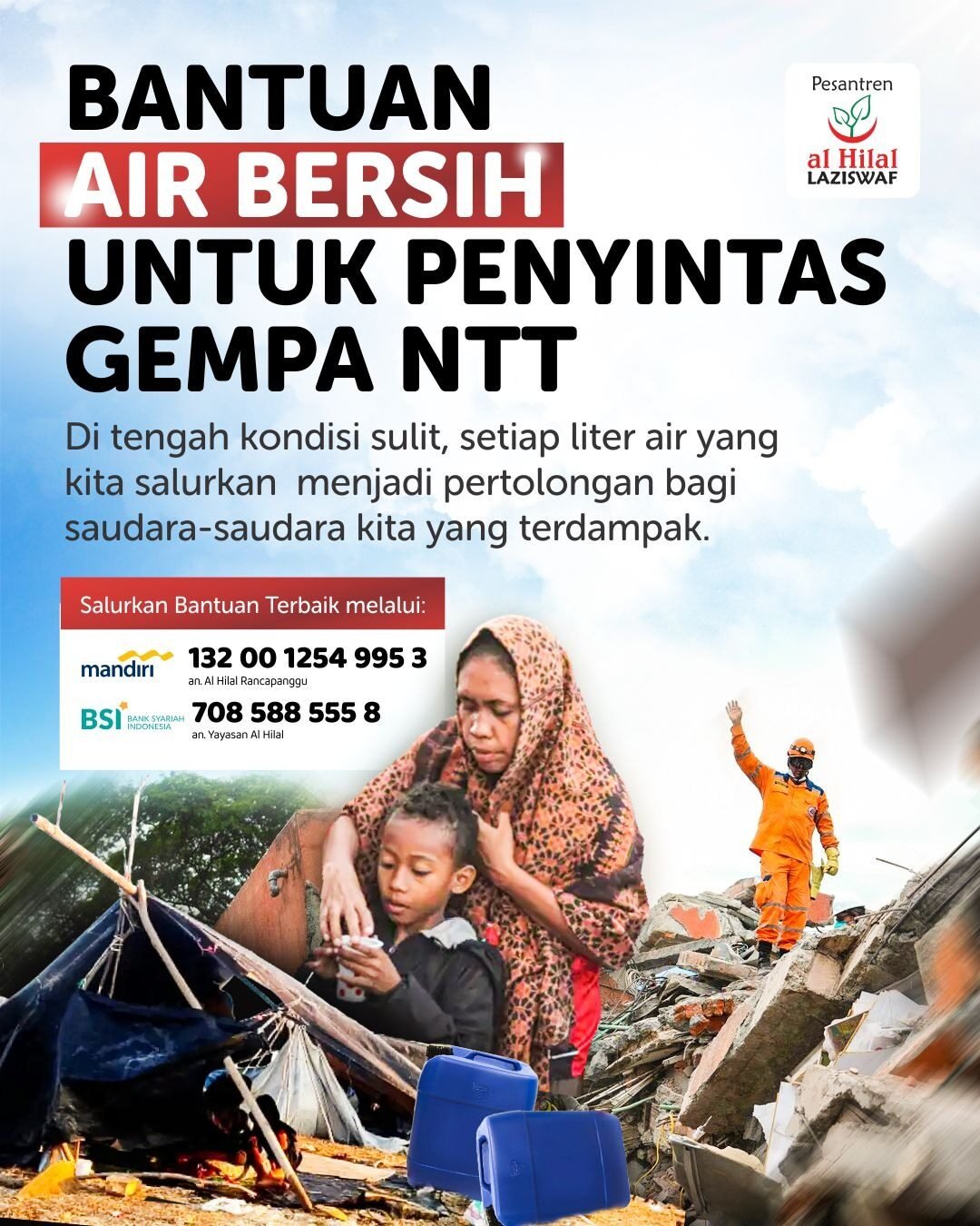 Bantuan Air Bersih untuk Penyintas Gempa NTT, Ini Cara Menyalurkannya